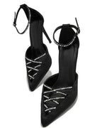 STRAP EMBELLISHED PUMPS