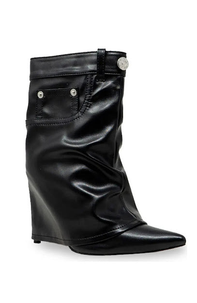 FOLDOVER ANKLE BOOTIES