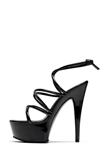 PLATFORM  STILETTO STRAPPY HEELS