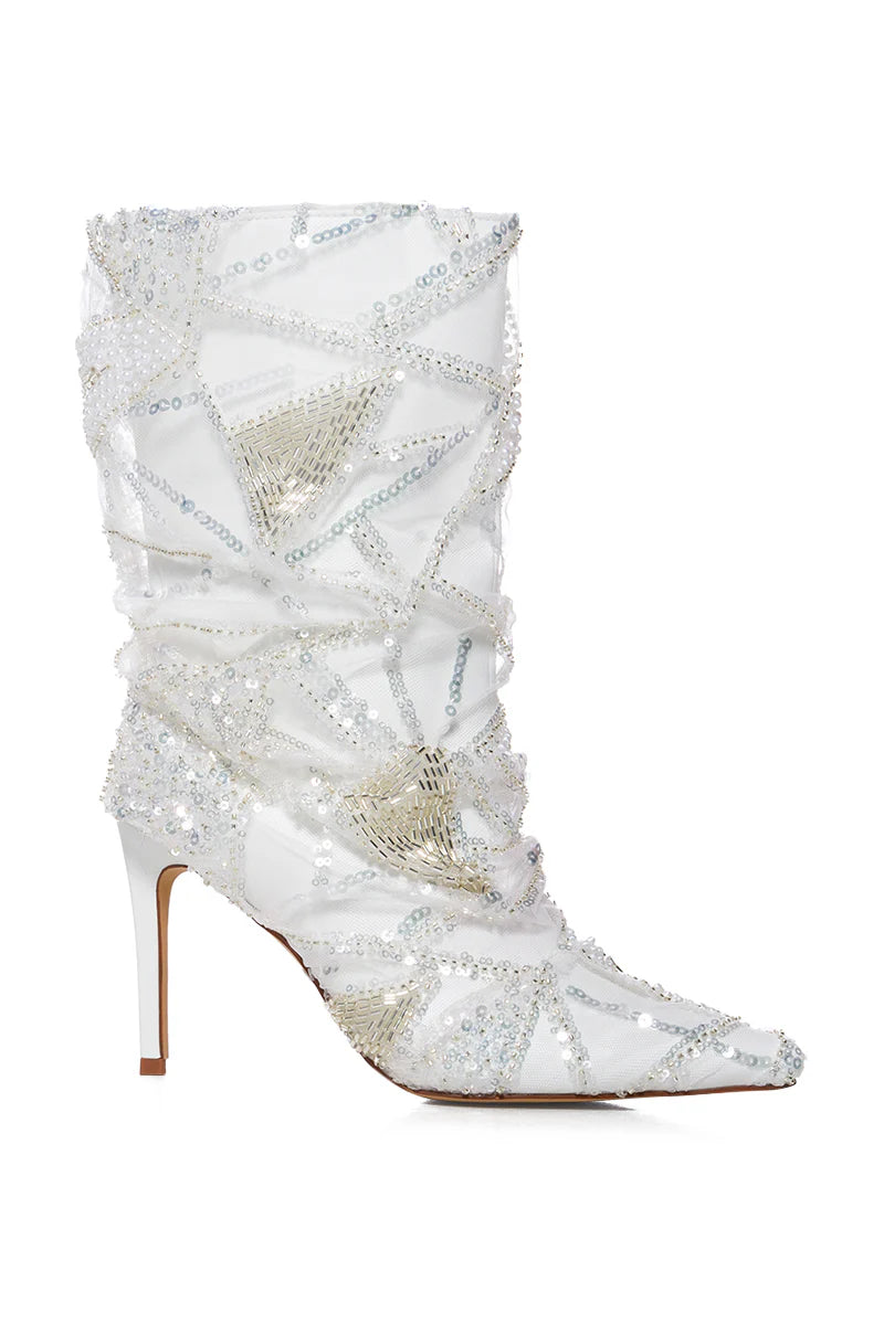 Sequin Overlay Bootie
