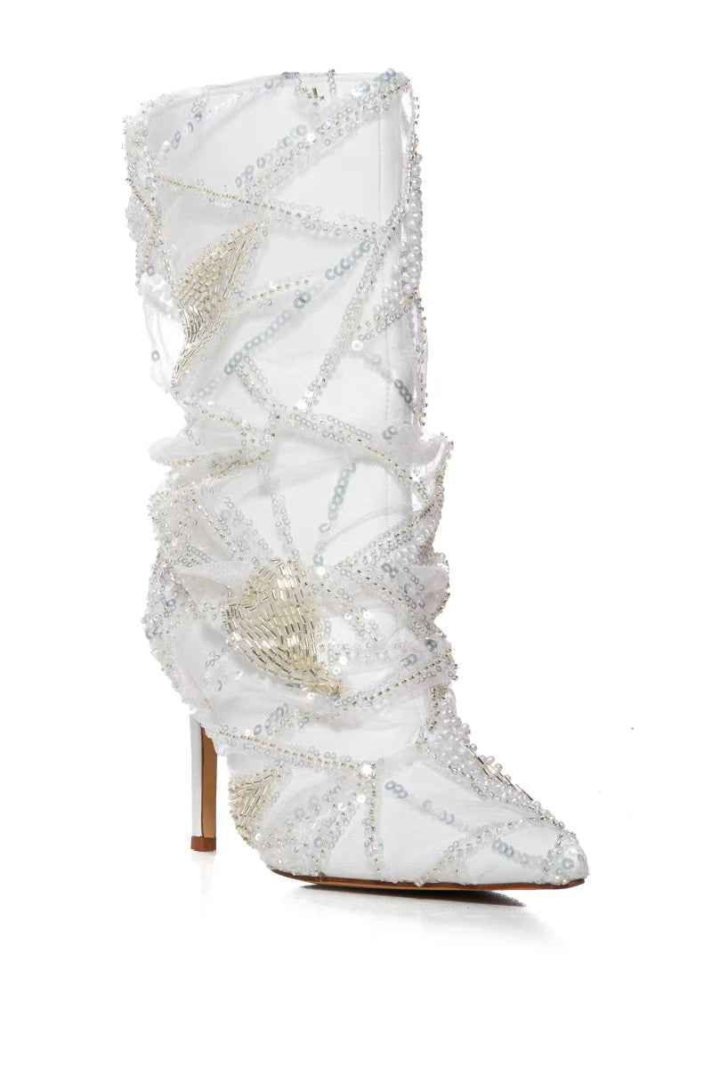 Sequin Overlay Bootie