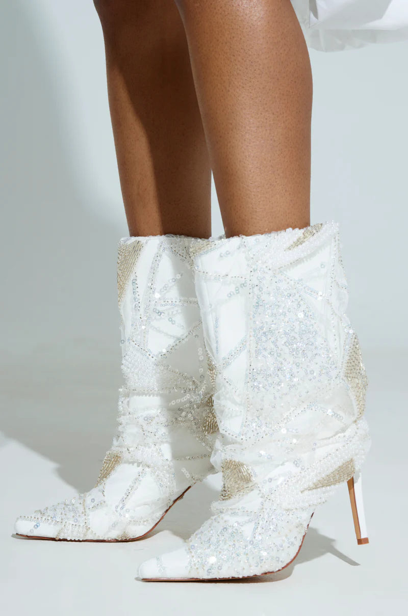Sequin Overlay Bootie