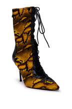 Reptil Lace Up Bootie
