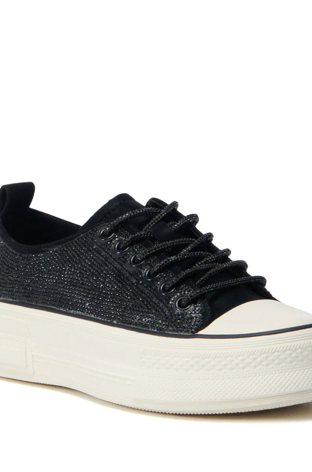 Rhinestone Platform Sneakers