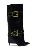 EMBELLISHED STILETTO HARDWARE BOOTS