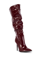 PU SLOUCH KNEE BOOTS