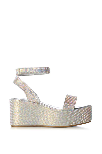 Rhinestone Platform Sandals