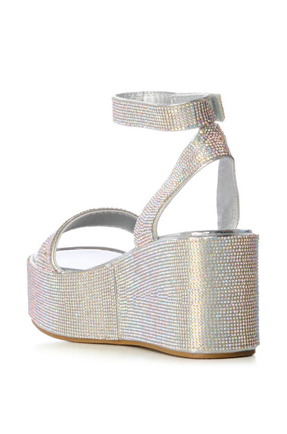Rhinestone Platform Sandals