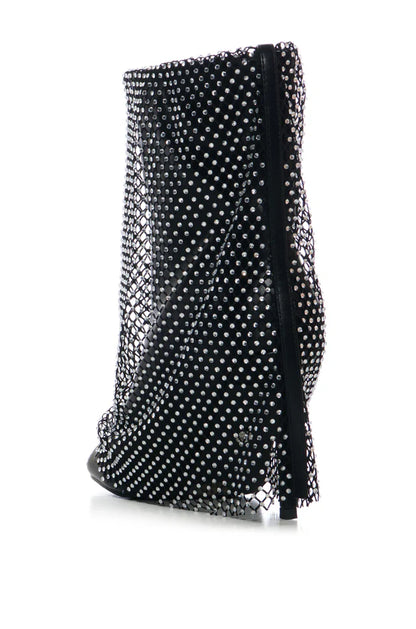 Rhinestone Mesh Booties