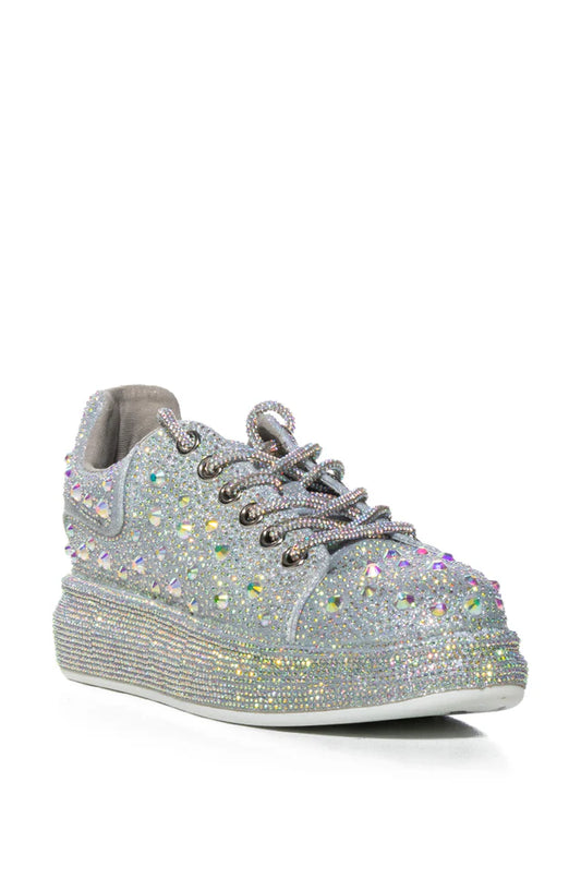 Rhinestone Platform Sneakers