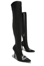 PARTY RHINESTONE LEATHER BOOTS