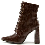Block Lace Up Booties