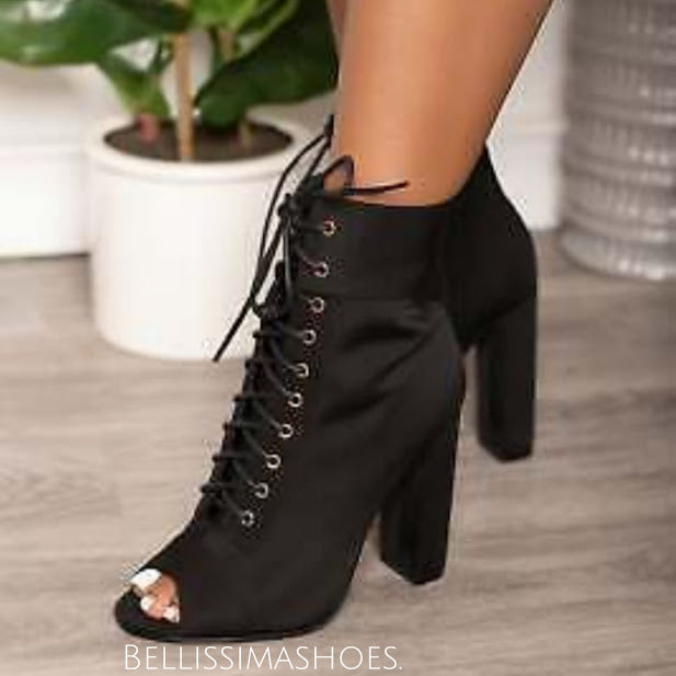 Chunky Peep Toe Booties