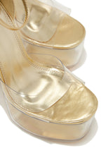 BLOCK CLEAR PLATFORM HEELS