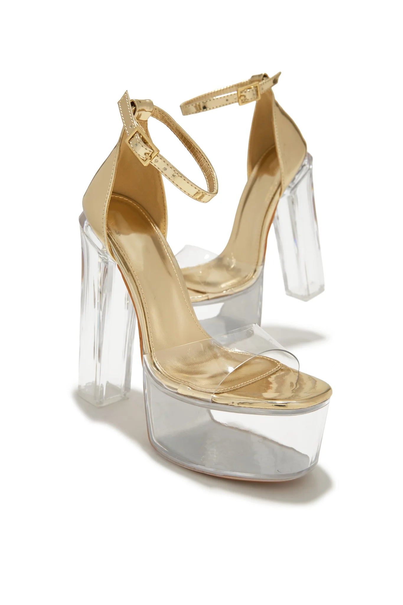 BLOCK CLEAR PLATFORM HEELS