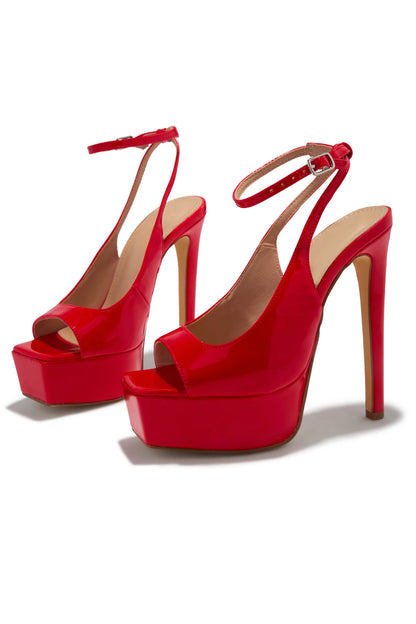 Platform Peet Toe Heels