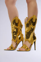 Western Crock Embossed Booties