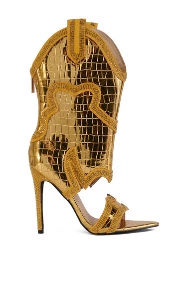 Wester Crock Embossed Booties