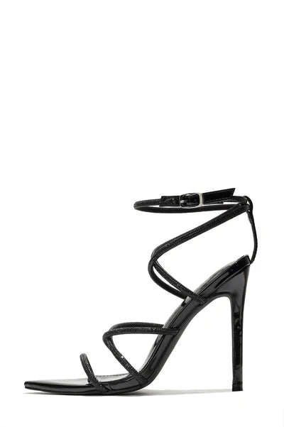 Rhinestone Strappy Stiletto Heels