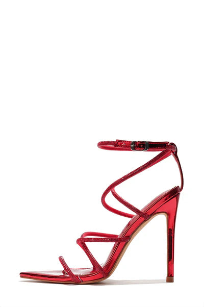 Rhinestone Strappy Stiletto Heels