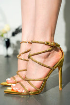 Rhinestone Strappy Stiletto Heels
