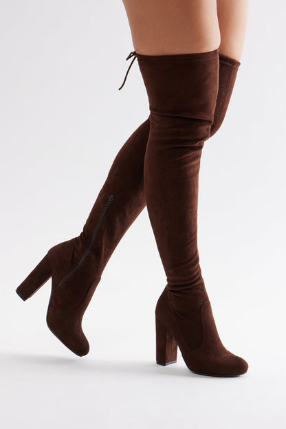 Chunky Over High Boots