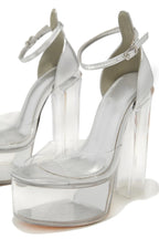 BLOCK CLEAR PLATFORM HEELS