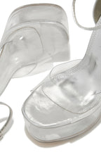 BLOCK CLEAR PLATFORM HEELS