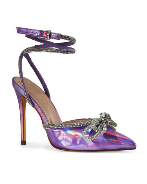 Strap Rhinestone Pointed Pumps